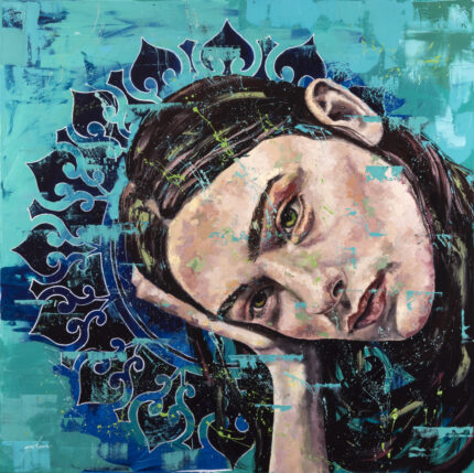 130x130 cm tuval üzeri yağlıboya