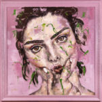 140 x 140 cm tuval üzeri yağlıboya çerçeveli