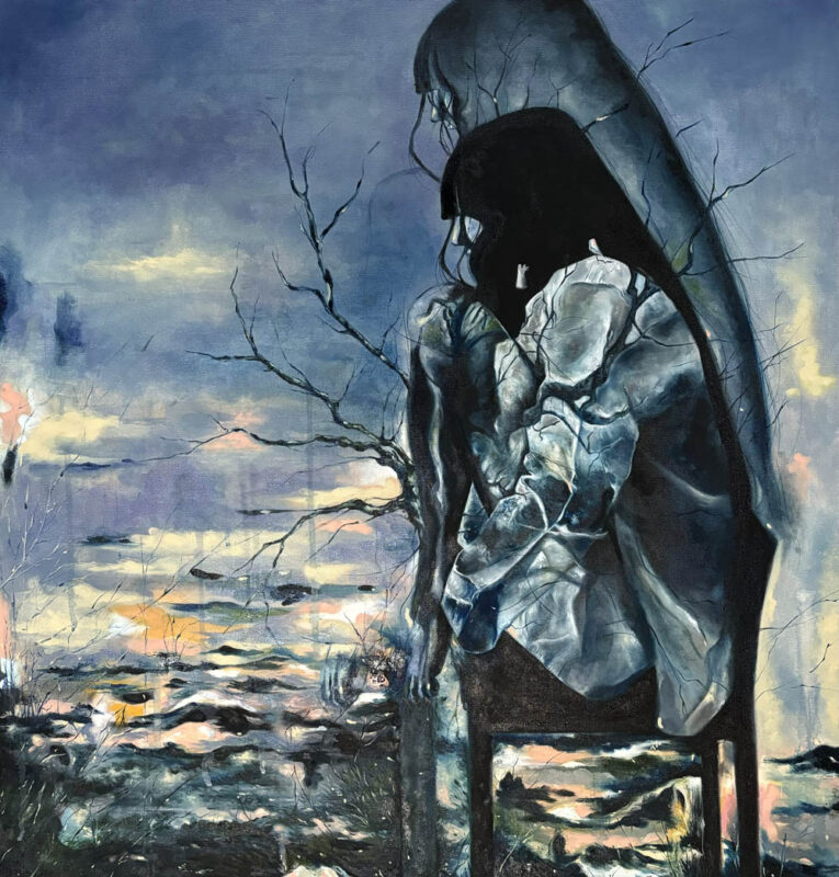 Uzun Surmus Bir Gunun Aksami 70x70 cm T.u.y.b 2024